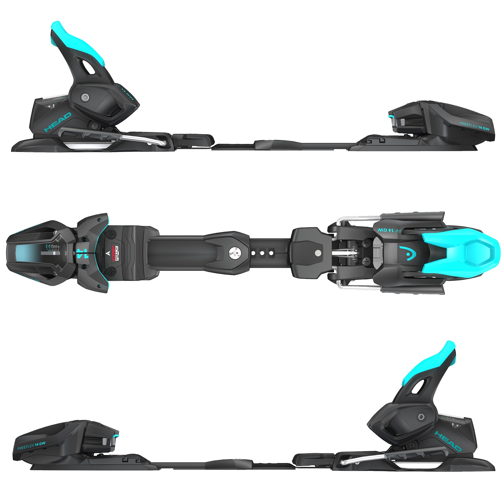 Крепления горнолыжные Head FREEFLEX 14 GW BR.85 [D] m.bk/sp.bl